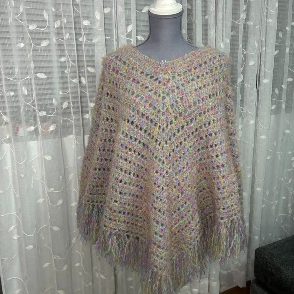 Handmade crochet poncho